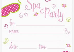 Spa Birthday Party Invitations for Kids Kids Spa Party Supplies Amazon Com