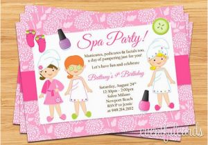 Spa Birthday Party Invitations for Kids Little Girls Spa Birthday Party Ideas Spa Party Kids