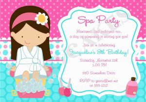 Spa Birthday Party Invitations for Kids Spa Party Invitation Spa Birthday Party Spa Invitation