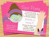 Spa Birthday Party Invitations for Kids Spa Party Kids Birthday Invitation Mani Pedi