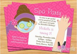 Spa Birthday Party Invitations for Kids Spa Party Kids Birthday Invitation Mani Pedi