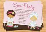 Spa Birthday Party Invitations for Kids Spa Party Kids Birthday Invitation