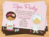 Spa Birthday Party Invitations for Kids Spa Party Kids Birthday Invitation