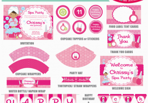 Spa Birthday Party Invitations Printables Free 9 Best Images Of Spa Party Free Printables Free