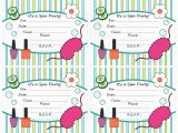 Spa Birthday Party Invitations Printables Free Free Spa Party Invitation Template