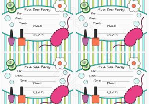 Spa Birthday Party Invitations Printables Free Free Spa Party Invitation Template