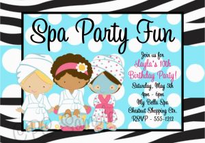 Spa Birthday Party Invitations Printables Free Printable Spa Party Invitations Home Party Ideas