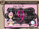 Spa Birthday Party Invitations Printables Free Spa Party Invitation Paris Party Invitation Spa Party