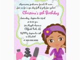Spa Birthday Party Invites Cute Manicure Spa Birthday Party Invitation Zazzle