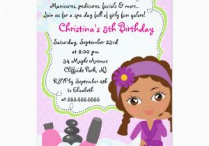 Spa Birthday Party Invites Cute Manicure Spa Birthday Party Invitation Zazzle