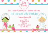 Spa Birthday Party Invites Free Printable Spa Birthday Party Invitations Pool