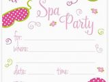 Spa Birthday Party Invites Party Invitation Templates Spa Party Invitations