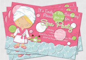 Spa Birthday Party Invites Spa Party Birthday Party Invitation Digital Diy by Babyfables