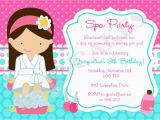 Spa Birthday Party Invites Spa Party Invitation Spa Birthday Party Spa Invitation