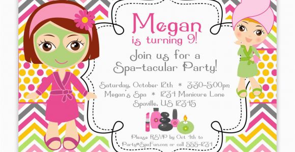 Spa Birthday Party Invites Spa Party Invitations Party Invitations Templates