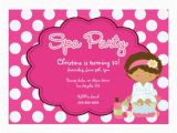Spa Day Birthday Invitations Cute Spa Day Birthday Party Invitation Zazzle
