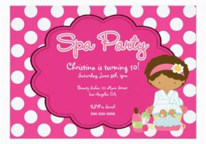 Spa Day Birthday Invitations Cute Spa Day Birthday Party Invitation Zazzle