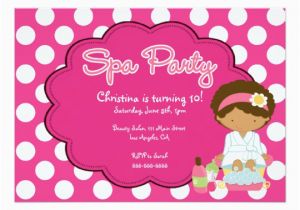 Spa Day Birthday Invitations Cute Spa Day Birthday Party Invitation Zazzle