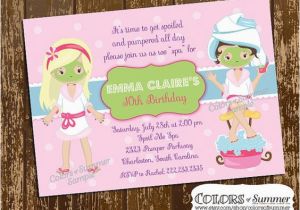 Spa Day Birthday Invitations Spa Birthday Invitation Spa Day Pamper Invite Girls