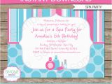 Spa Day Birthday Invitations Spa Birthday Party Invitations Decorations