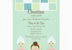 Spa Day Birthday Invitations Spa Day Bachelorette Party Invitation Zazzle Com