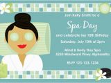 Spa Day Birthday Invitations Spa Day Birthday Invitation Choose A Skin tone Hair