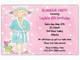 Spa Day Birthday Invitations Spa Day Birthday Party Invitations Paperstyle