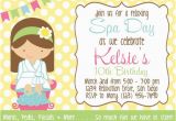 Spa Day Birthday Invitations Spa Day Invitation Girl Birthday Party Printable