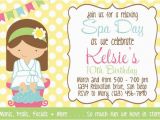 Spa Day Birthday Invitations Spa Day Invitation Girl Birthday Party Printable