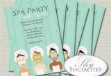Spa Day Birthday Invitations Spa Party Invitation Pedicure Pamper Manicure Spa Day