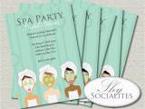 Spa Day Birthday Invitations Spa Party Invitation Pedicure Pamper Manicure Spa Day