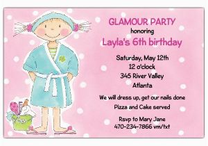 Spa Day Birthday Party Invitations Spa Day Birthday Party Invitations Paperstyle