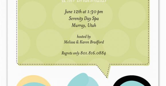 Spa Day Birthday Party Invitations Spa Day Invitation Polka Dot Invitations