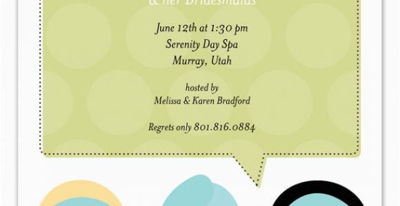 Spa Day Birthday Party Invitations Spa Day Invitation Polka Dot Invitations