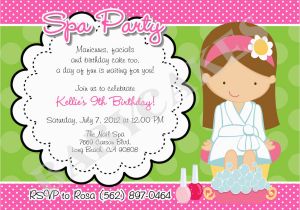 Spa Day Birthday Party Invitations Spa Party Birthday Invitation Diy Print Your Own by