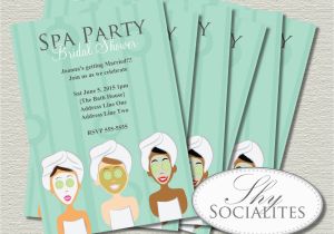 Spa Day Birthday Party Invitations Spa Party Invitation Pedicure Pamper Manicure Spa Day