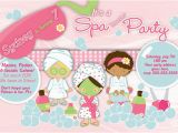 Spa themed Birthday Party Invitations Printable Customized Printable Spa Slumber Party Birthday Invitation