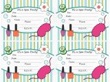 Spa themed Birthday Party Invitations Printable Free Printable Spa Birthday Party Invitations