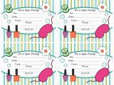 Spa themed Birthday Party Invitations Printable Free Printable Spa Birthday Party Invitations