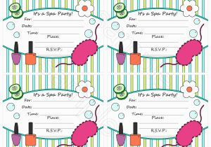 Spa themed Birthday Party Invitations Printable Free Printable Spa Birthday Party Invitations