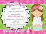 Spa themed Birthday Party Invitations Printable Spa Party Birthday Invitation Diy Print Your Own by