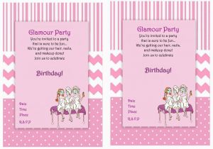 Spa themed Birthday Party Invitations Printable Spa Party Invitation Printable