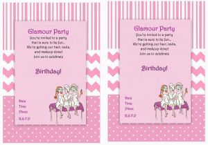 Spa themed Birthday Party Invitations Printable Spa Party Invitation Printable