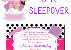 Spa themed Birthday Party Invitations Printable Spa themed Birthday Party Invitations Printable Best