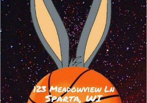 Space Jam Birthday Invitations Space Jam and Spaces On Pinterest