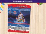 Space Jam Birthday Invitations Space Jam Vip Birthday Invitation Space Jam Party Invitation