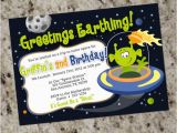 Spaceship Birthday Invitations Alien Birthday Party Invitations Space Alien Outer Space