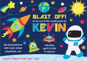 Spaceship Birthday Invitations Birthday Party Invitations for Boys Free Invitation