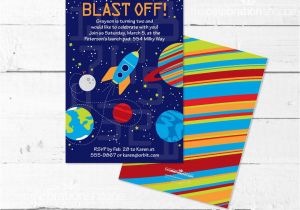 Spaceship Birthday Invitations Space Birthday Party Printable Invitation the Celebration