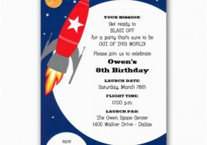 Spaceship Birthday Invitations Space Rocket Birthday Invitations Paperstyle